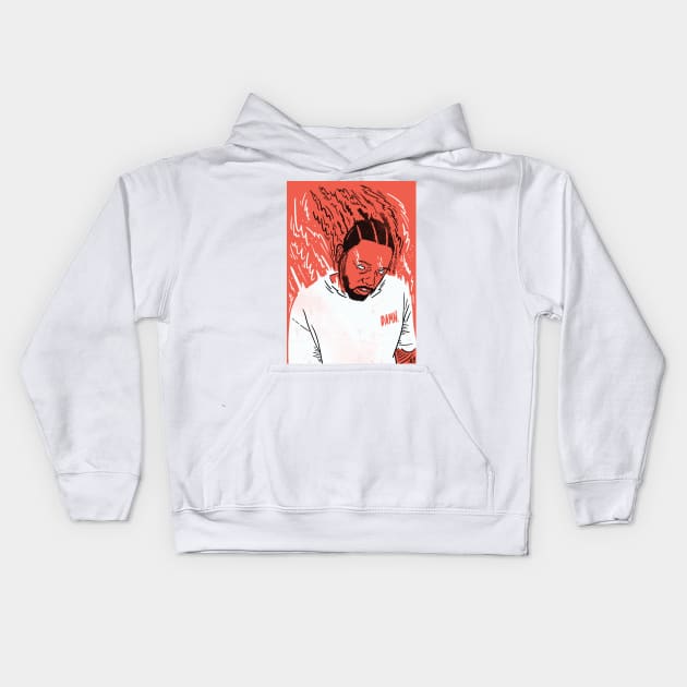 Kendrick DAMN Kids Hoodie by geolaw